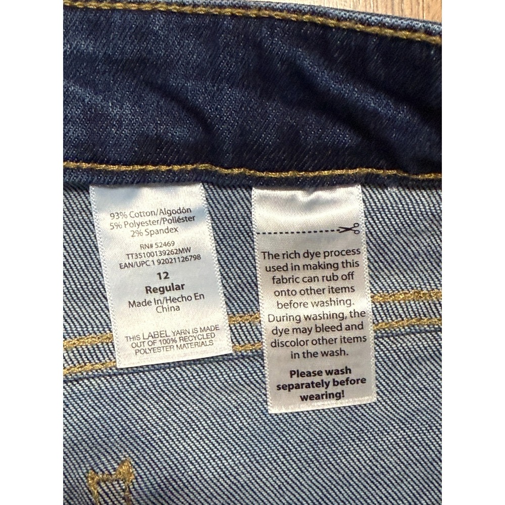 Time & Tru Jeans, Women's Size 12, Blue, Denim, Straight Leg, Medium Wash - Picture 5 of 11